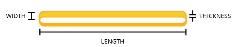 橡膠帶尺寸和測量
