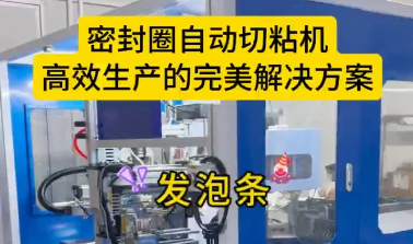 「視頻」密封圈自動切粘機，高效生產的完美解決方案